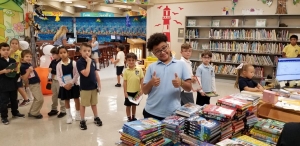 Blue Lakes receives books from MDCPS library services