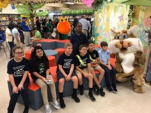 Media Center Reveal with Orange Bowl Committee, School Specialty, College Football Playoff Foundation, and Miami Dade County Public Schools Library/ Media Services